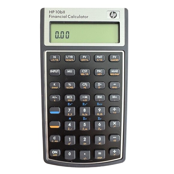 HP 10bII Financial Calculator Black Tested and Works Great New Batteries - Picture 1 of 7